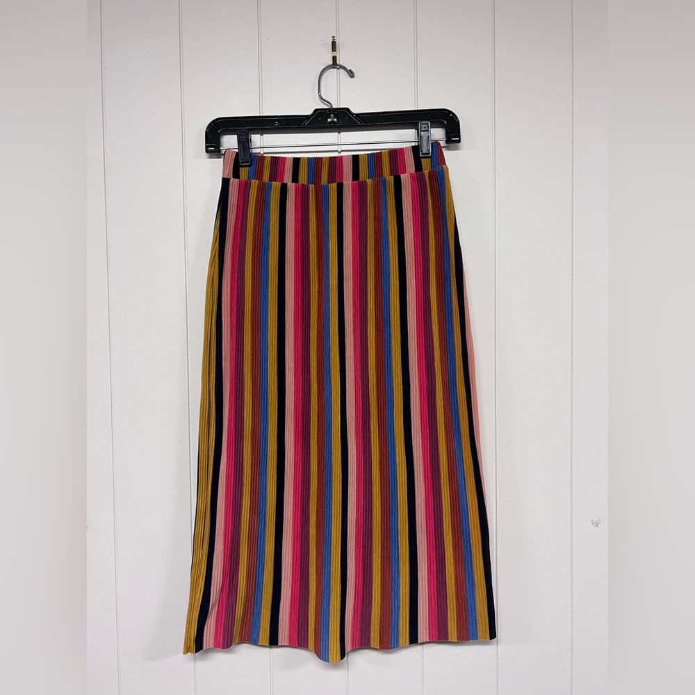 Small High Waisted Stripped Multi-Color Skirt